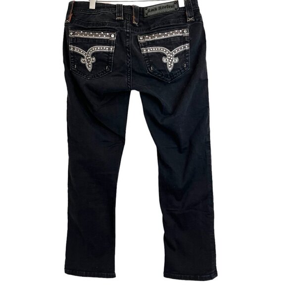 Rock Revival Sherry Black Cropped Jeans Women's Size 28 - Picture 3 of 14